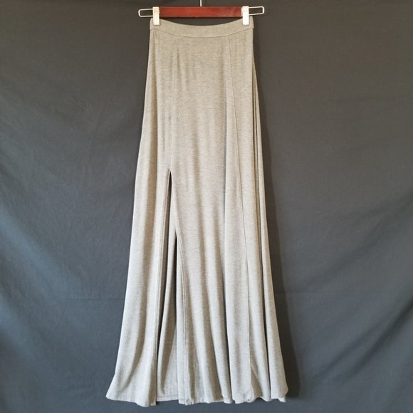 ABERCROMIBIE Heather Grey Soft Stretch Maxi Skirt S - Picture 7 of 9